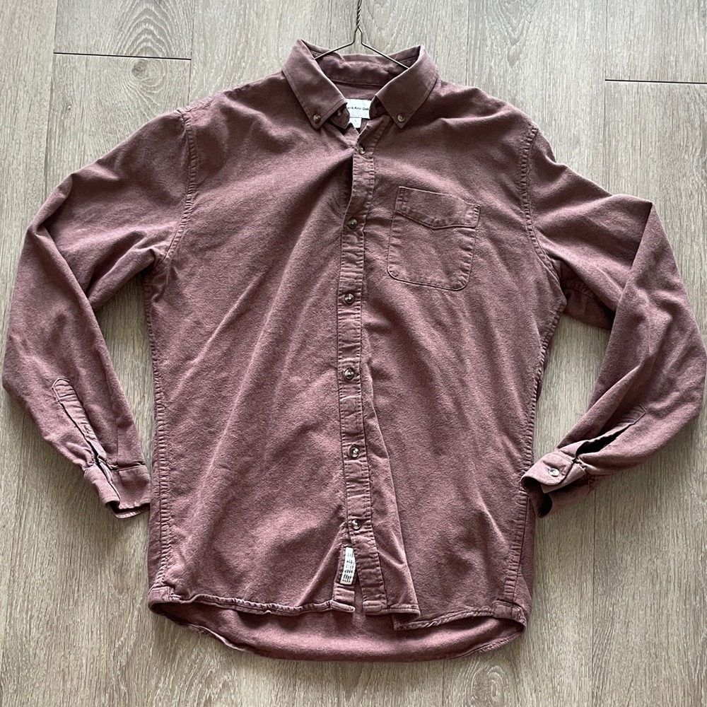 Men's Casual Button-Down Shirt - Brown